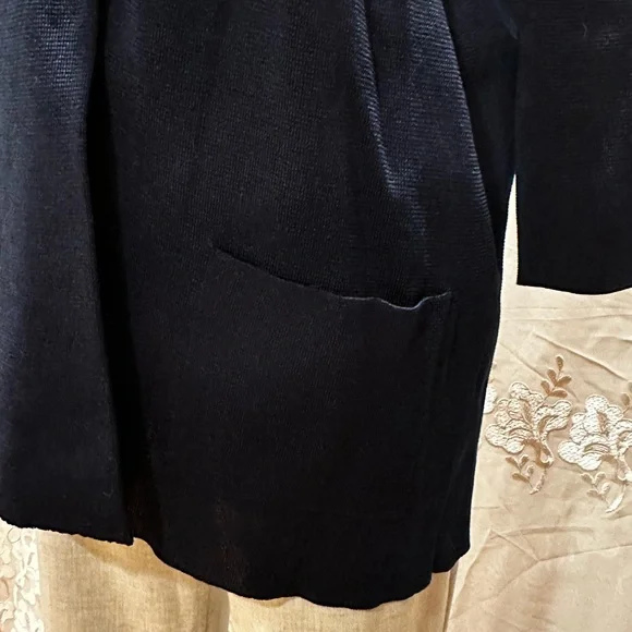 NWT Size M Robert Collina Navy Sweater Blazer